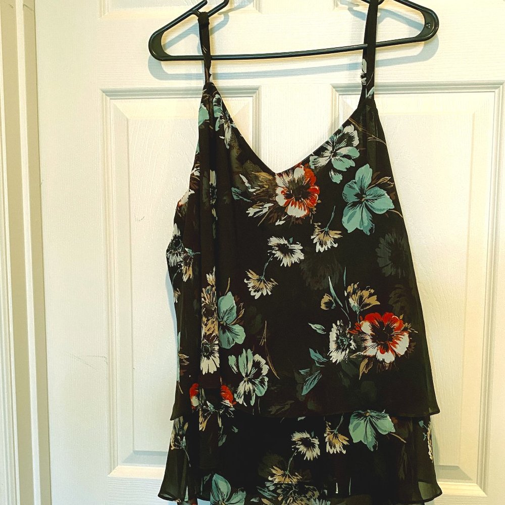 Torrid Floral Double Chiffon Cami Tank Top NWT 3X